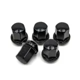 RADMUTTER SW19 M14X1.5X32 KUGEL SCHWARZ ELOXIERT ALU DPORSCHE