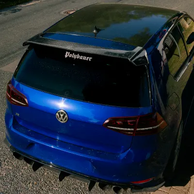 VW GOLF 7 TYP AU DACHKANTENSPOILER POLYBAUER F16 INKL. TGA (CARBON)